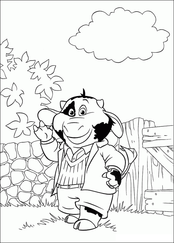 Plansa de colorat cu Aventurile lui Piggley 2 12